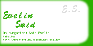evelin smid business card